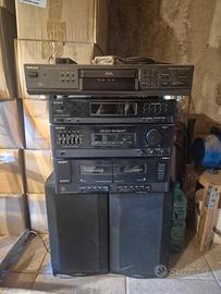 Impianto stereo vintage Sony + Technics completo