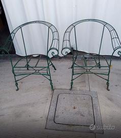 Poltrone da giardino in ferro battuto