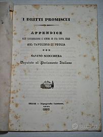 1863 Dritti Promiscui Nuova legge Tavoliere Puglie