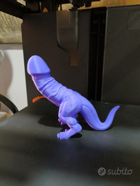 decorazione divertente T-fallosauro viola