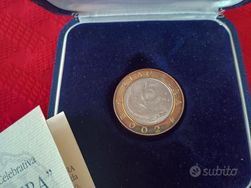 "CIAO LIRA"RARA MEDAGLIA 5 LIRE DELFINO 2022