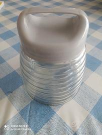 vaso contenitore in vetro con coperchio nuovo 