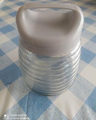 vaso contenitore in vetro con coperchio nuovo 