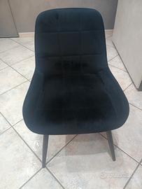 sedie in velluto nere