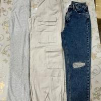 set 3 jeans e pantaloni donna taglia XS