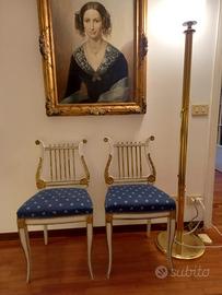 coppia di piccole sedie neoclassiche 