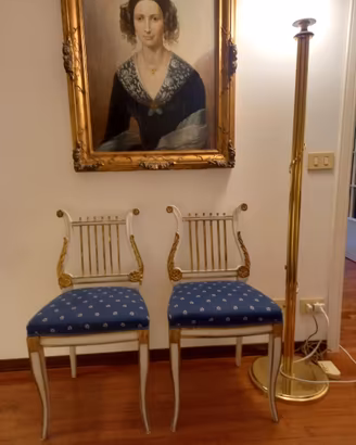 coppia di piccole sedie neoclassiche 