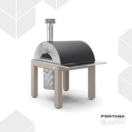 Forno a legna Fontana Forni Bellagio con carrello