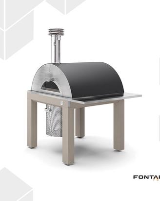 Forno a legna Fontana Forni Bellagio con carrello