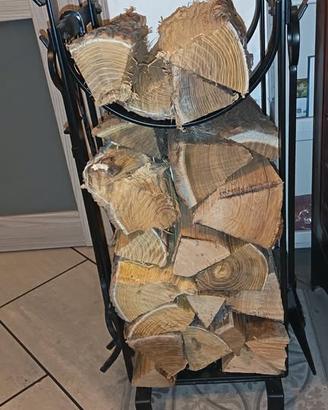 PortaLegna in ferro battuto