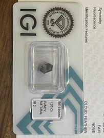DIAMANTE FANCY DEEP YELLOW NATURALE 1.26ct RARO