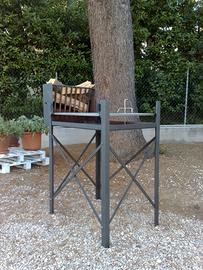 Griglia a legna smontabile