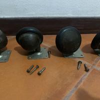 4 ruote mobili robuste con viti