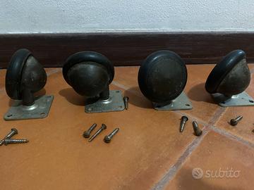 4 ruote mobili robuste con viti