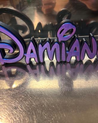 Scritta nome Damiano 3D