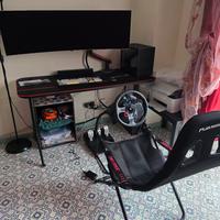 PC gaming con simulatore di guida