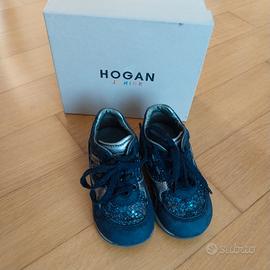 scarpina Hogan blu con paillettes n.22