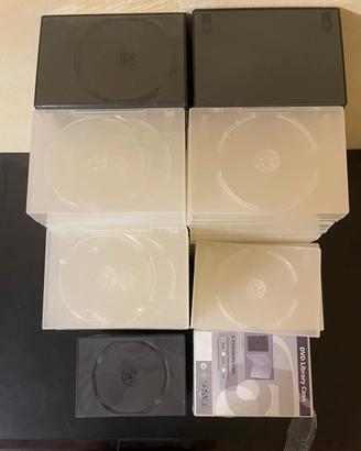 Custodie dvd/cd singole, doppie, quadruple