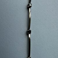 Bracciale oro bianco 18 kt e Diamanti neri