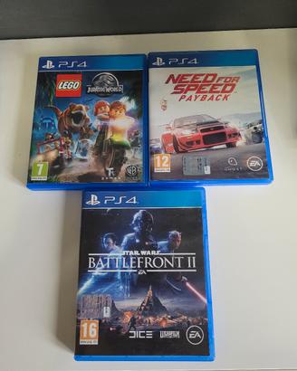 Battlefront 2, Lego Jurassic, Need for speed PS4