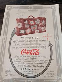 Poster Coca-Cola Pubblicità 1911 e bicchieri