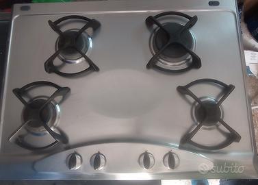 piano cottura Whirlpool inox incasso