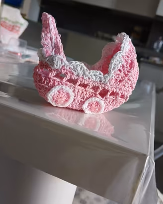 carrozzina bomboniera bimba/bimbo