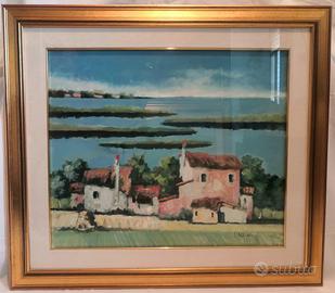 Quadro DI MAGGIO Delio Olio su Tela con Cornice