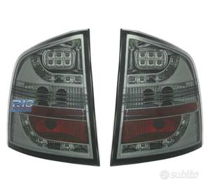 FANALI SKODA OCTAVIA KOMBI 05-13 LED FONDO CROMATO