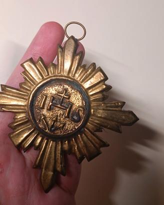 Antico medaglione raggiera arte sacra 