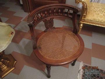 Blocco 6 sedie pozzetto classiche paglia di Vienna