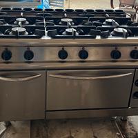 Cucina professionale Baron 6 fuochi in acciaio