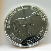 BARBADOS 1981 - MONETA ARGENTO DA 50$ - "F.A.O."