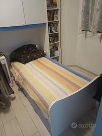 Letti singolo con sotto rete estraibile