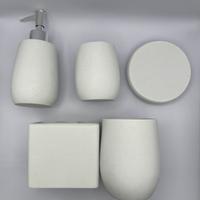 SET DA BAGNO BIANCO EFFETTO PIETRA