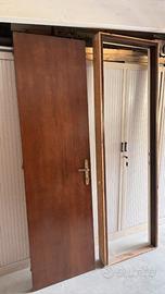 Porta interna 60 H210 bicolore noce/laccato bianco