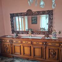 Credenza Madia in Noce con specchio