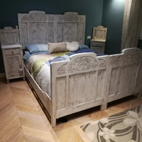 Letto matrimoniale shabby primi '900