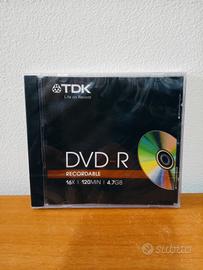 DVD-R TDK Recordable 16X 120 Min 4.7GB - Nuovo 