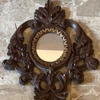 Piccola Specchiera Intagliata Stile Barocco