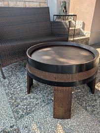 Tavolino botte per divanetto