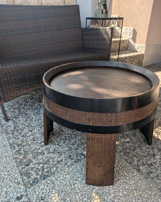 Tavolino botte per divanetto