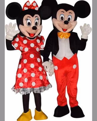 Coppia Mascotte Professionali Topolino e Minnie