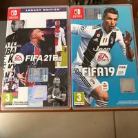 Giochi switch fifa 19 +fifa 21