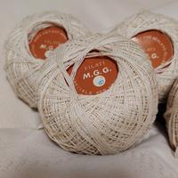 5 gomitoli cotone perlato ecru n° 8