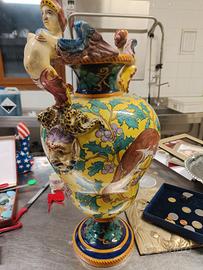 anfora  in ceramica  dipinta a mano italy