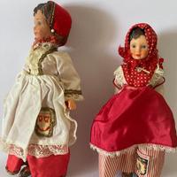 Bamboline vintage in abiti folkloristici belgi