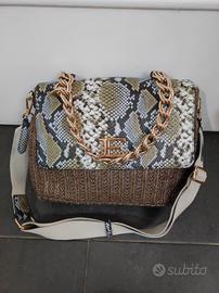 Borsa grande in rafia pitone Ermanno Scervino
