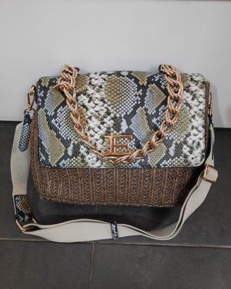 Borsa grande in rafia pitone Ermanno Scervino
