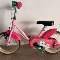 bici decathlon bimba 14 pollici